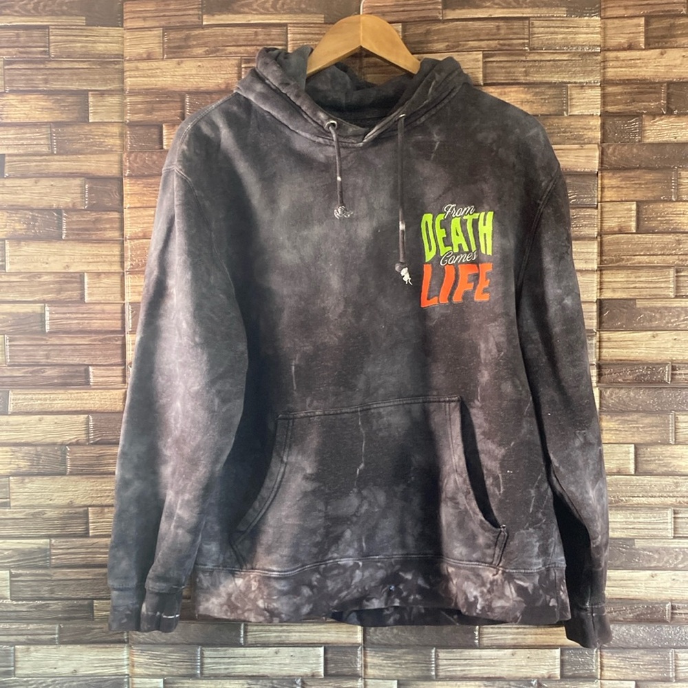 Pre Owned A**holes Live Forever “From Death To Life” Medium Tie Dye Hoodie